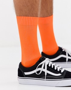 Ярко-оранжевые спортивные носки ASOS DESIGN - Оранжевый