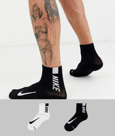 Комплект из 2 пар носков с логотипом Nike Running - Белый