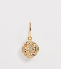 Серьга-кольцо в виде змеи из позолоченного серебра Regal Rose - Золотой