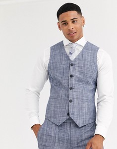Темно-синий супероблегающий жилет ASOS DESIGN wedding - Темно-синий