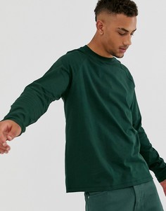Зеленый свободный лонгслив с высоким воротом ASOS DESIGN - Зеленый