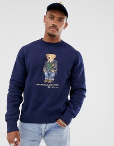 Темно-синий свитшот с принтом медведя Polo Ralph Lauren - Темно-синий