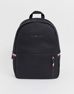 Черный рюкзак из искусственной кожи с маленьким логотипом Tommy Hilfiger - Черный