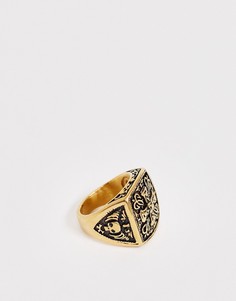 Золотистое массивное кольцо Seven London - Золотой
