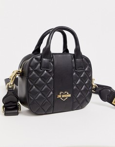 Стеганая сумка через плечо из искусственной кожи Love Moschino - Черный
