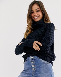 Джемпер с отворачивающимся воротником Brave Soul anthom - Темно-синий