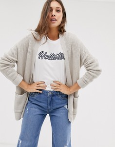 Кардиган с вязкой медовые соты Hollister - Светло-бежевый