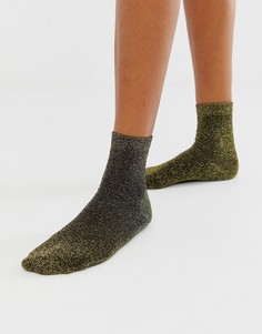 Черные носки до щиколотки с разноцветными блестками ASOS DESIGN - Черный