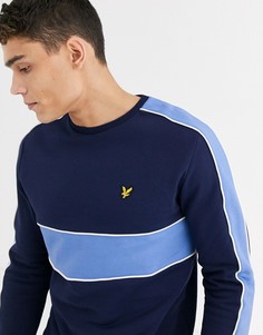 Свитшот со вставками Lyle & Scott - Темно-синий