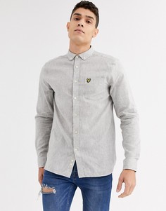 Рубашка из хлопка и льна Lyle & Scott - Серый