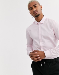 Рубашка в полоску розового и белого цвета Topman - Розовый