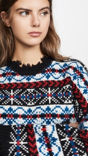 R13 Oversized Fair Isle Cashmere Sweater