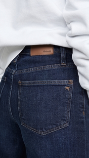 Madewell Button Front Wide Leg Crop Jeans