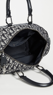 What Goes Around Comes Around Dior Black Canvas Boston Bag
