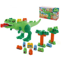 Игровой набор с конструктором Полесье "Динозавр", 30 элементов