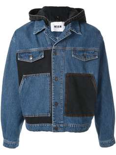 MSGM джинсовая куртка со вставками