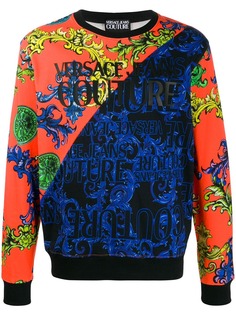 Versace Jeans Couture baroque print logo sweatshirt