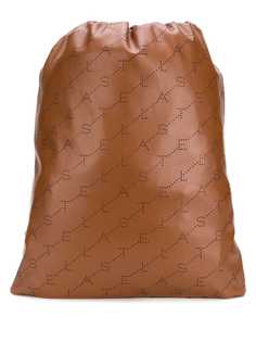 Stella McCartney logo perforated drawstring backpack
