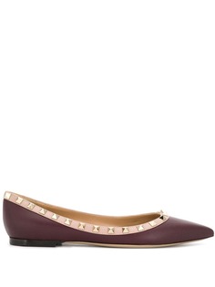 Valentino балетки с отделкой Rockstud