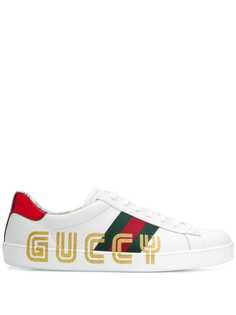 Gucci кроссовки Ace с принтом Guccy