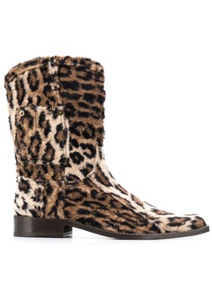 Martine Rose ботинки с леопардовым принтом
