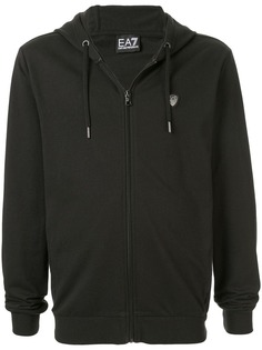 Ea7 Emporio Armani logo plaque hoodie