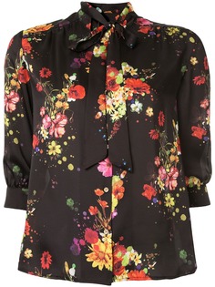 Loveless блузка с горловиной на завязке и цветочным узором
