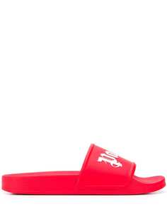 Palm Angels branded toe straps slides
