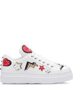 Prada кроссовки с нашивками