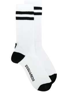 Dsquared2 спортивные носки с полосатой отделкой