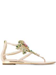 René Caovilla сандалии с кристаллами