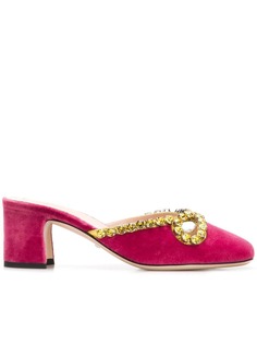Gucci мюли с декором из кристаллов