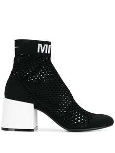 Mm6 Maison Margiela ботильоны-носки с сетчатой вставкой