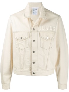 Helmut Lang embroidered logo denim jacket