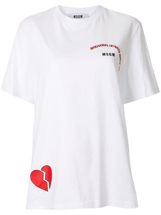 MSGM broken heart print T-shirt