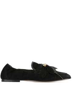 Tods лоферы с отделкой в виде перьев Tod`S