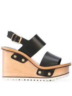 Chloé босоножки на высокой танкетке