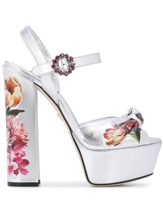Dolce & Gabbana босоножки на платформе с цветочным принтом