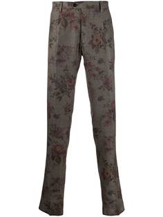 Etro брюки чинос с цветочным принтом