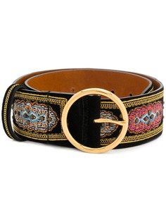 Etro ремень с вышивкой