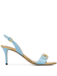Emilio Pucci лакированные босоножки с цепочным декором