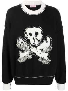 Palm Angels свитер с вышивкой Skull