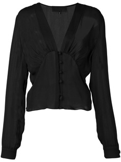 Nili Lotan sheer chiffon blouse