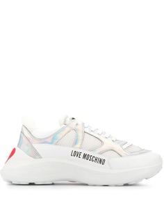 Love Moschino кроссовки с эффектом металлик