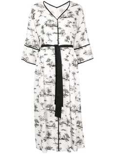 Loveless платье-кимоно с принтом