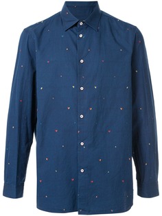 Loveless embroidered hearts shirt