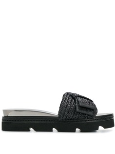 Casadei плетеные сандалии с бантом