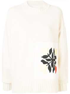 Jil Sander джемпер с нашивками