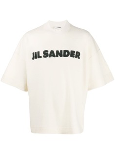 Jil Sander футболка с фактурным логотипом