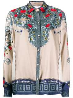 Versace Collection silk floral print shirt